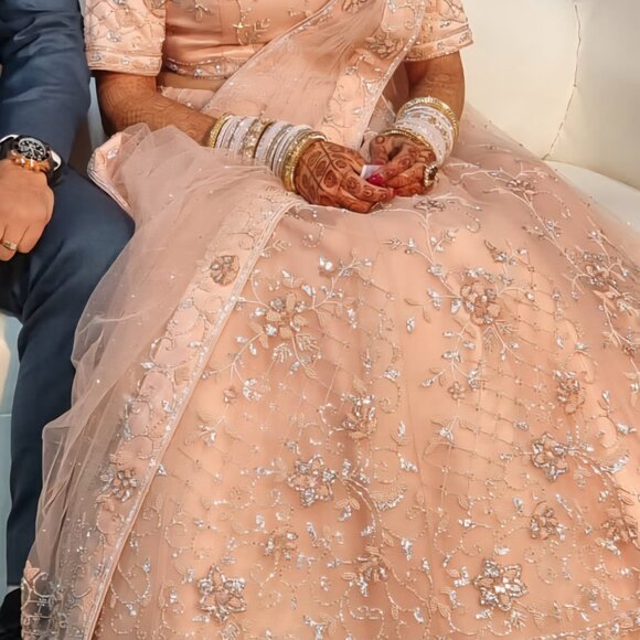 Net baby pink color lehenga NEGOTIABLE - Picture 7 of 10